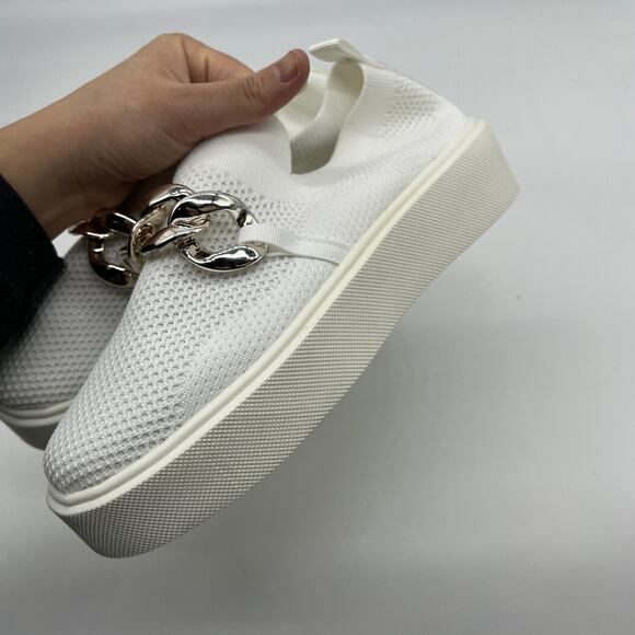 Sneakers Trendy Mesh Loafers Breathable Slip on Shoes White Size 8US / 39CN - Picture 6 of 15